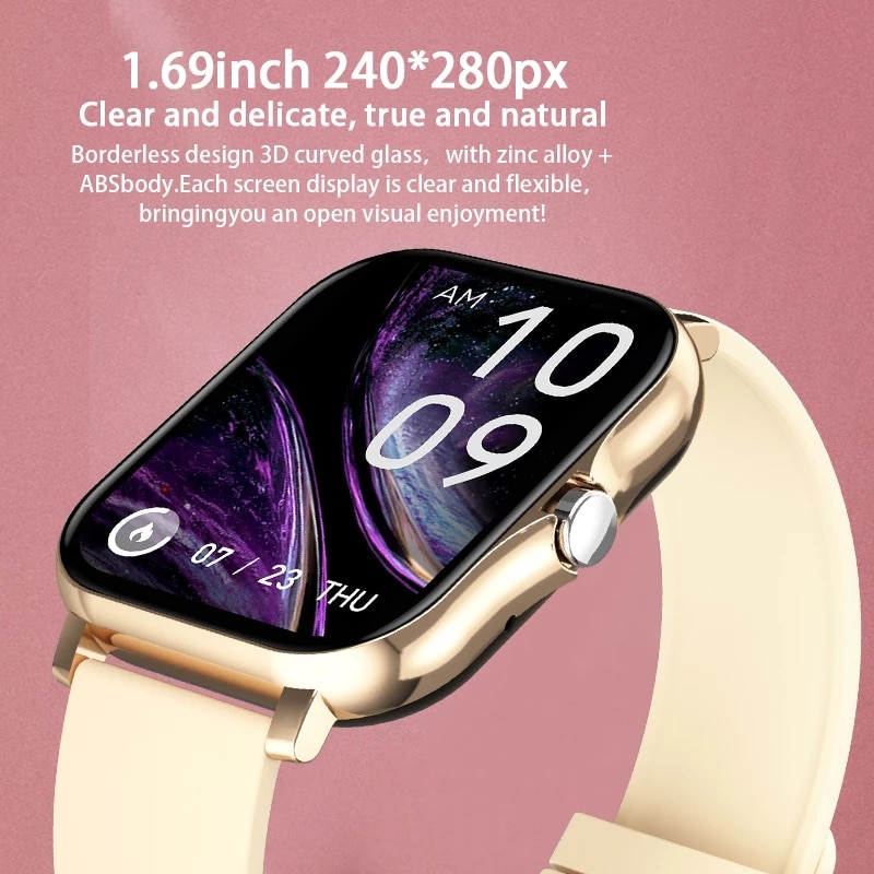 Women Smart watch Men 1.69" Color Screen Full touch Fitness Tracker Bluetooth Call Smart Clock Ladies Smart Watch Women - Image 2