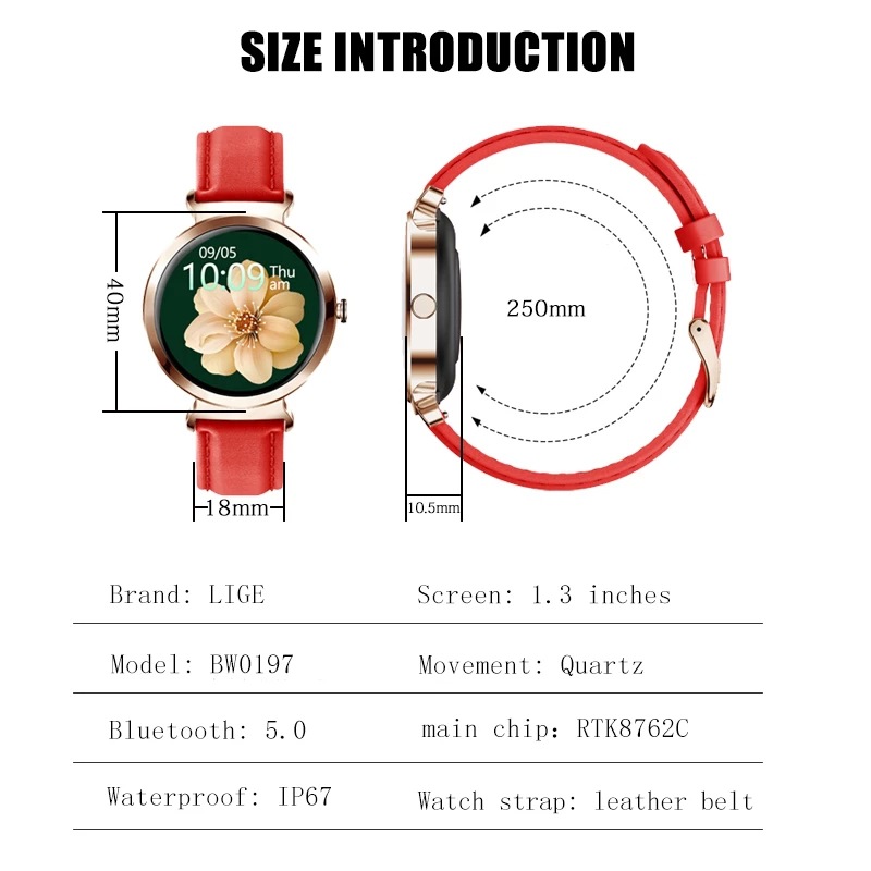 LIGE/BANGWEI New Smart Watch Women's Multifunctional Bracelet Watch - Image 5